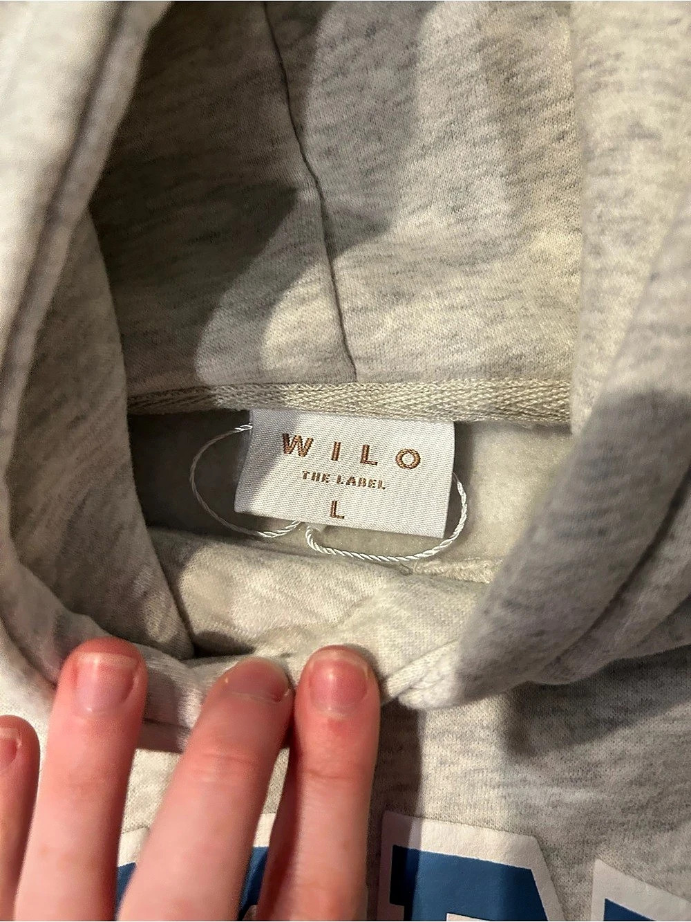 WILO active Gray Hoodie Large - Picture 3 of 3